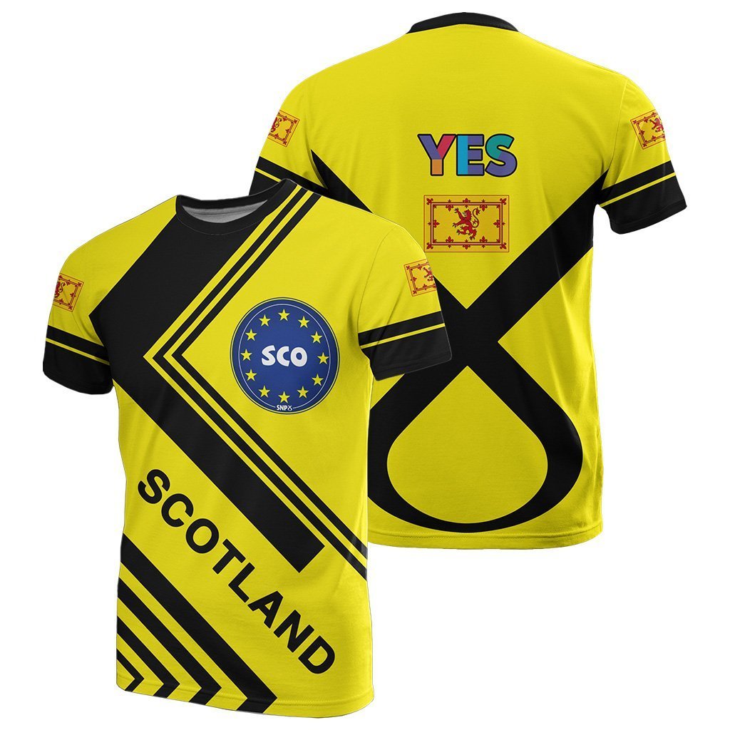 Scotland T shirt - SNP Style Yellow - Vibe Hoodie Shop