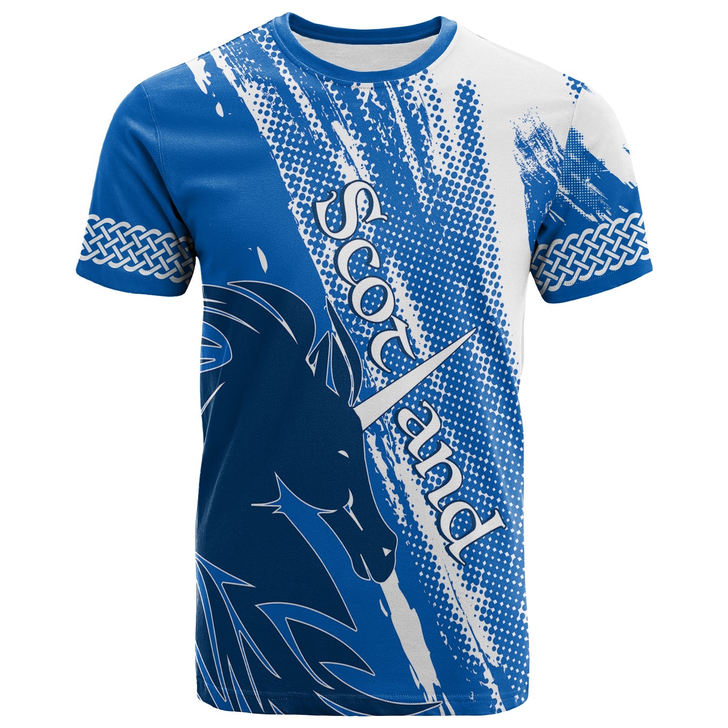 Scotland Grunge Style Unicorn and Thistle T shirt - Vibe Hoodie Shop