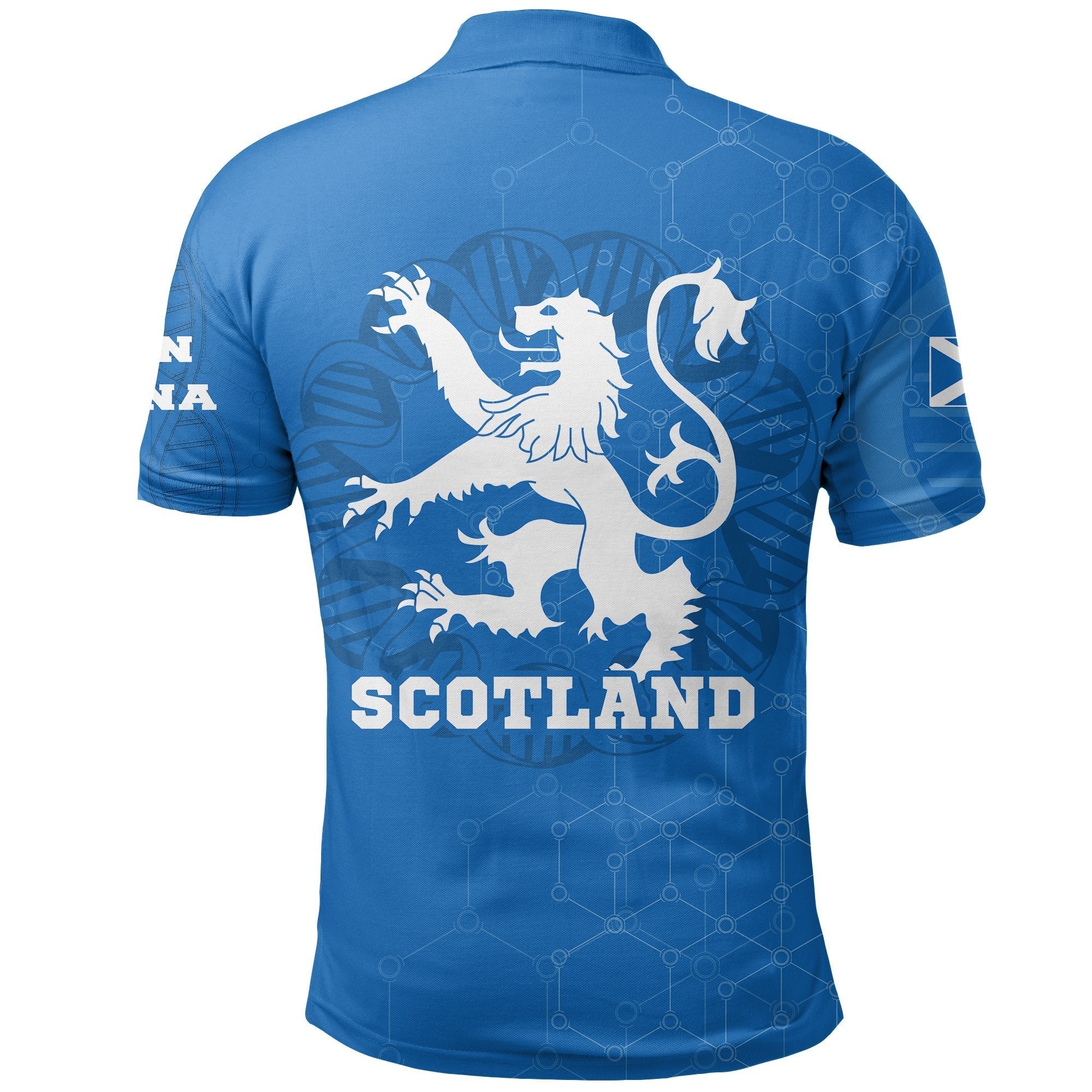 Scotland DNA Polo Shirt - Scottish Lion - Vibe Hoodie Shop