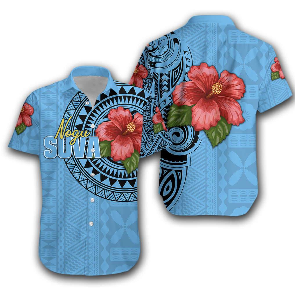 Suva Rugby Hawaiian Shirt Polynesian Tattoo Style - Vibe Hoodie Shop