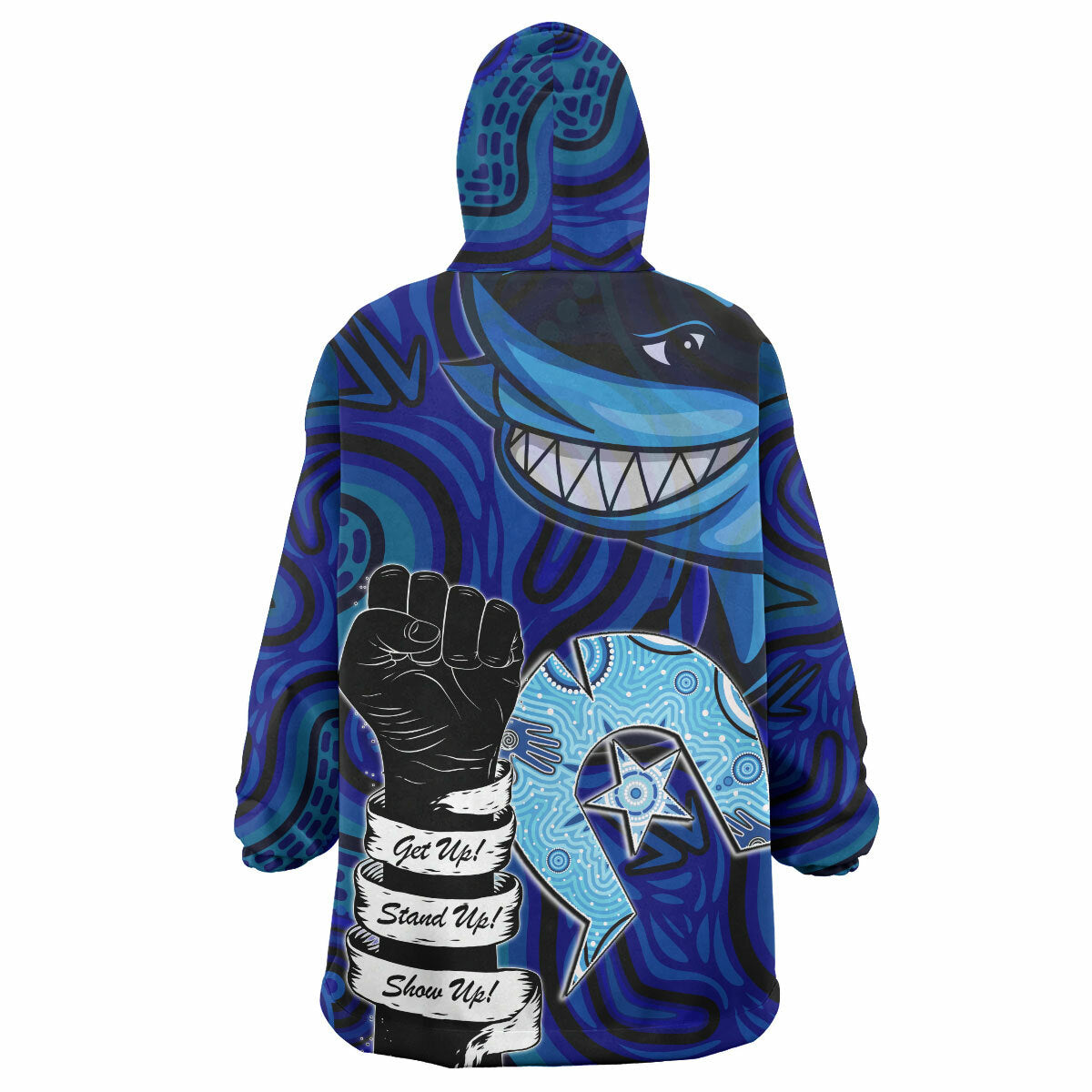 Sharks Snug Hoodie - Custom Naidoc Week Stronger Sharks Wearable Blanket Hoodie RLT14 - Vibe Hoodie Shop