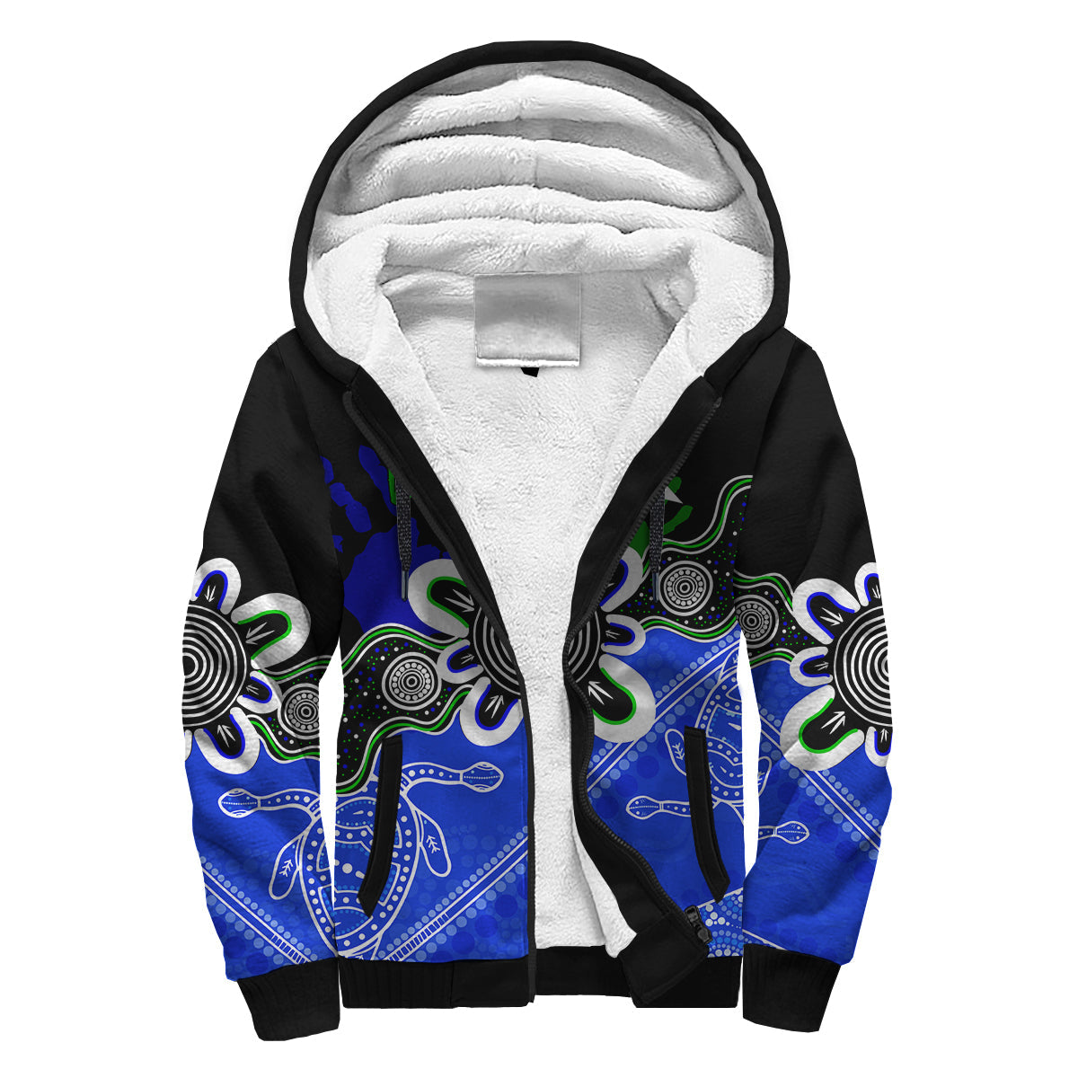 Indigenous Torres Straits NAIDOC Week 2022 Sherpa Hoodie Turtles Style - Vibe Hoodie Shop