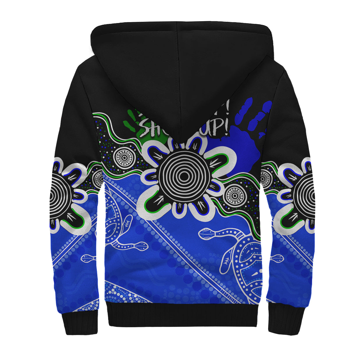 Indigenous Torres Straits NAIDOC Week 2022 Sherpa Hoodie Turtles Style - Vibe Hoodie Shop