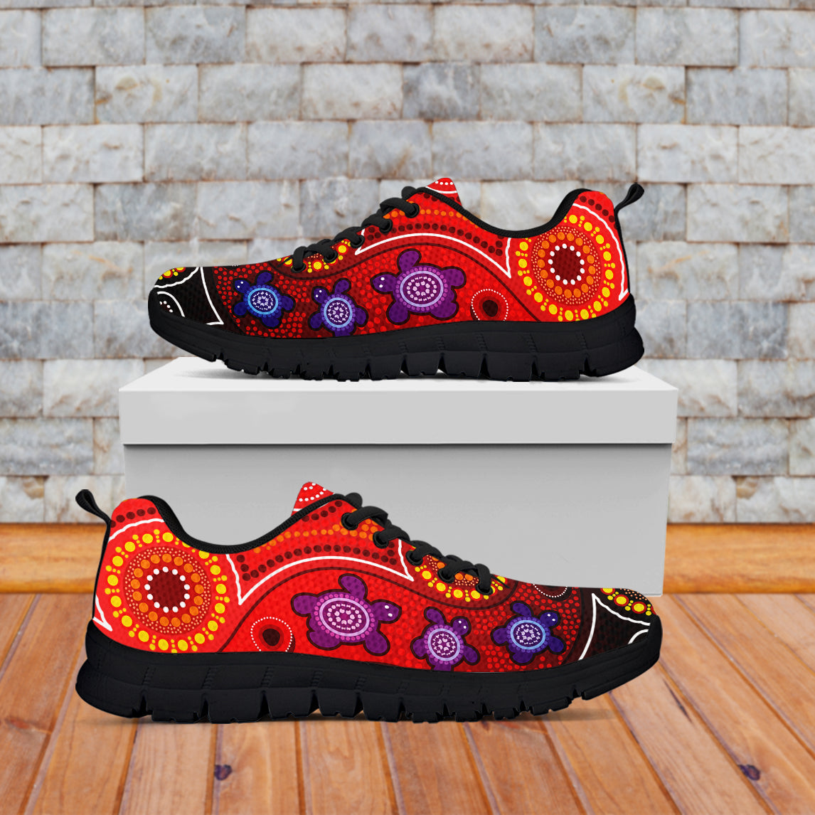 Australia NAIDOC Week Sneakers Australian Aboriginal Dhari Kangaroo Artsy Style - Vibe Hoodie Shop