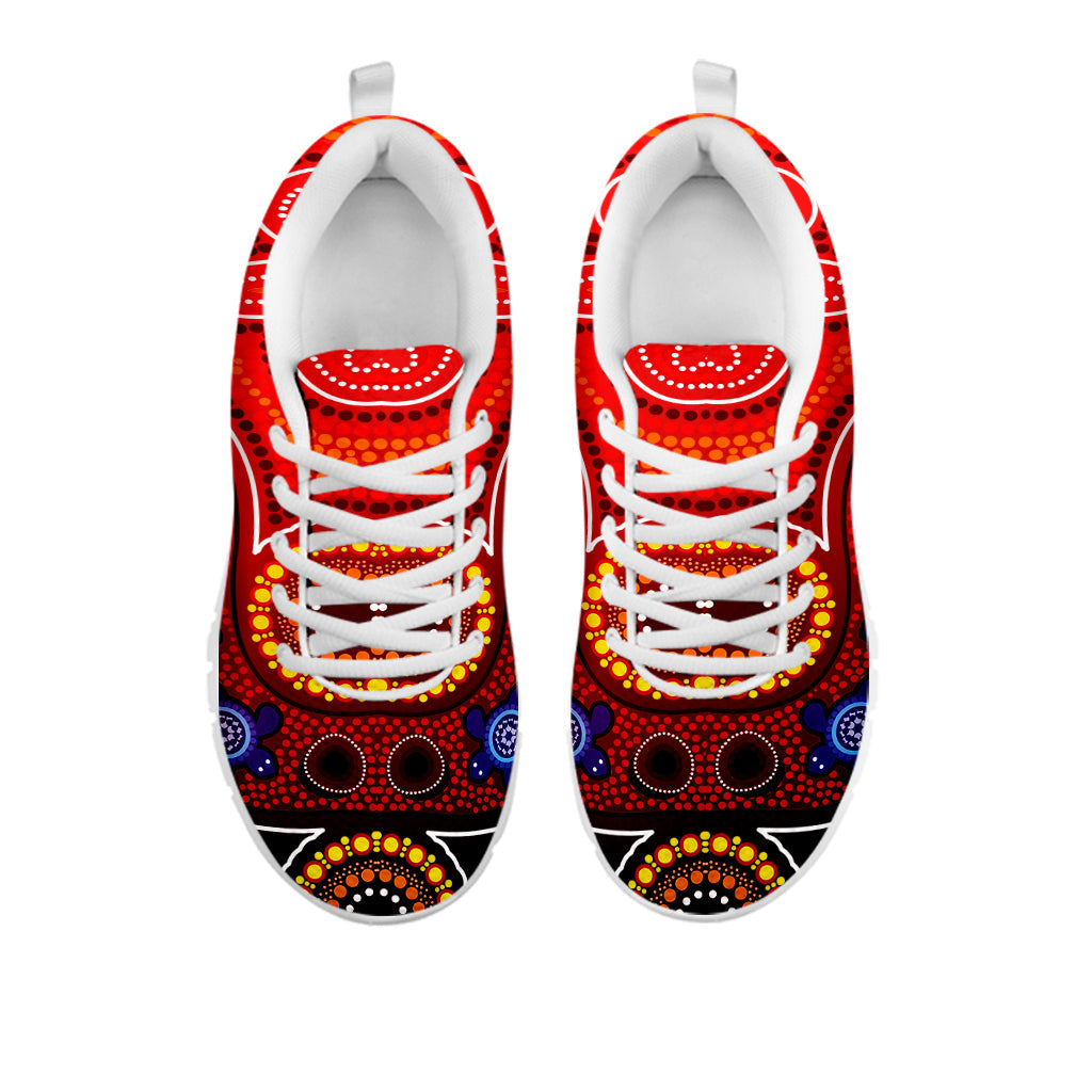 Australia NAIDOC Week Sneakers Australian Aboriginal Dhari Kangaroo Artsy Style - Vibe Hoodie Shop