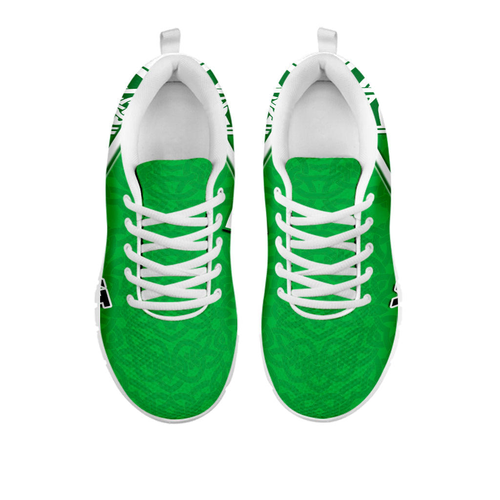 (Custom Personalised) Wales Football Sneakers Come On Welsh Dragons With Celtic Knot Pattern - Vibe Hoodie Shop