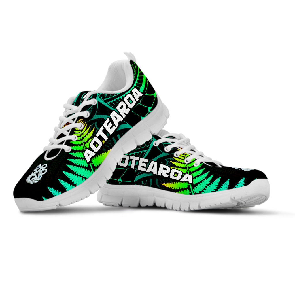 Aotearoa Fern Sneakers New Zealand Hei Tiki Green Style - Vibe Hoodie Shop