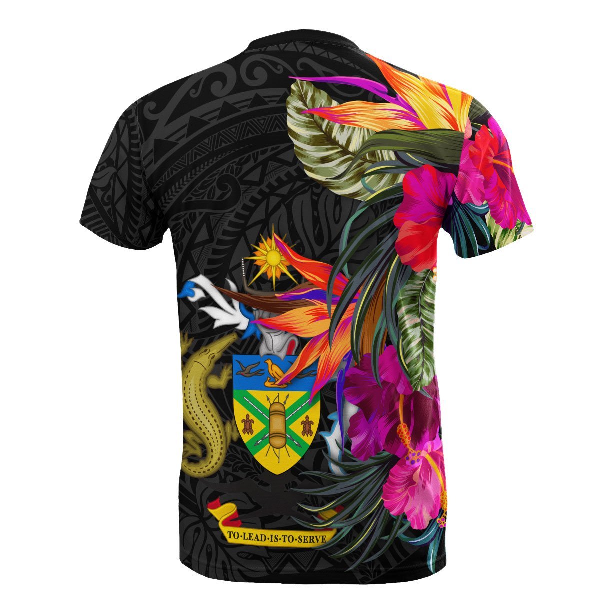 Vibe Hoodie Solomon Islands T shirt - Hibiscus Polynesian Pattern - Vibe Hoodie Shop