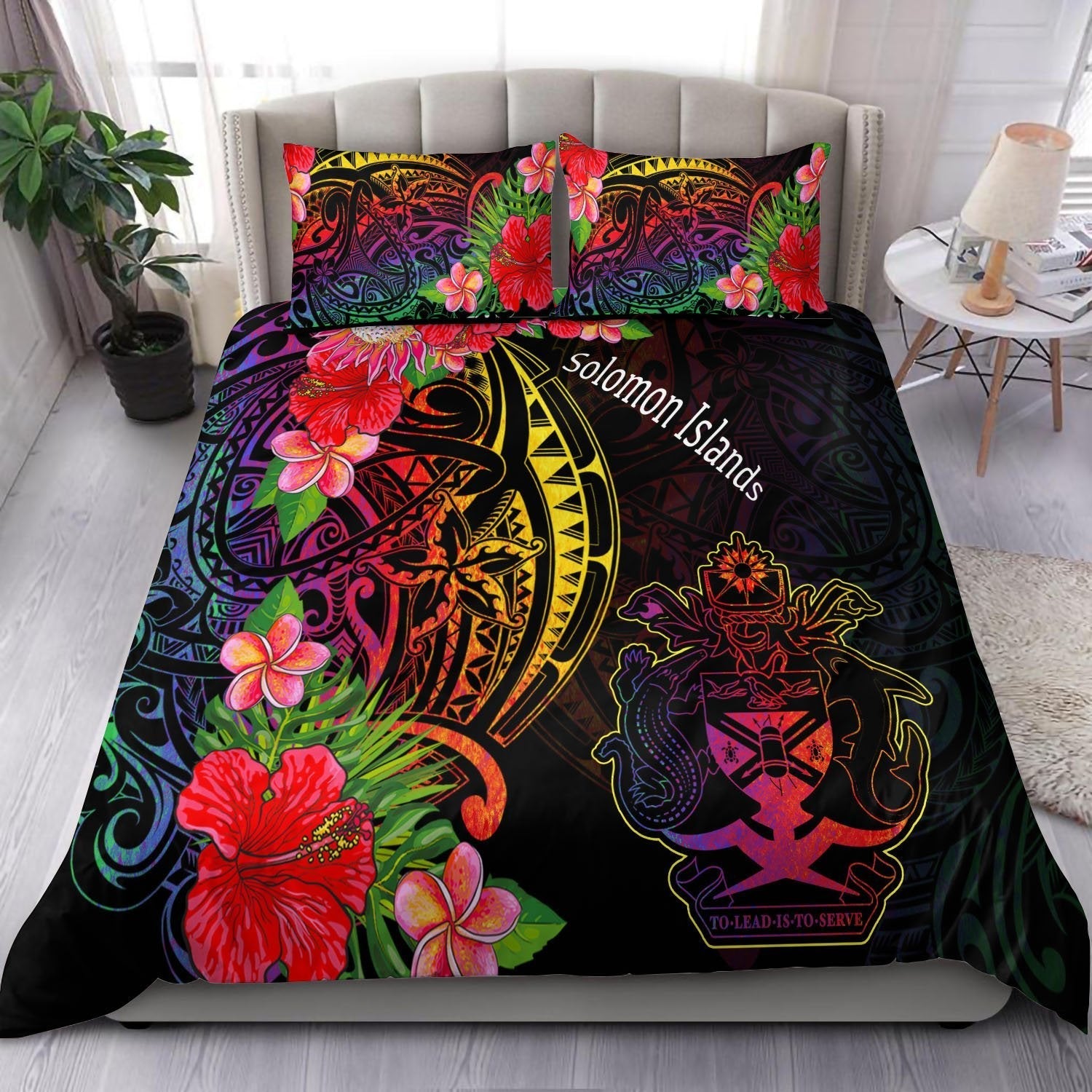 Solomon Islands Bedding Set - Tropical Hippie Style - Vibe Hoodie Shop