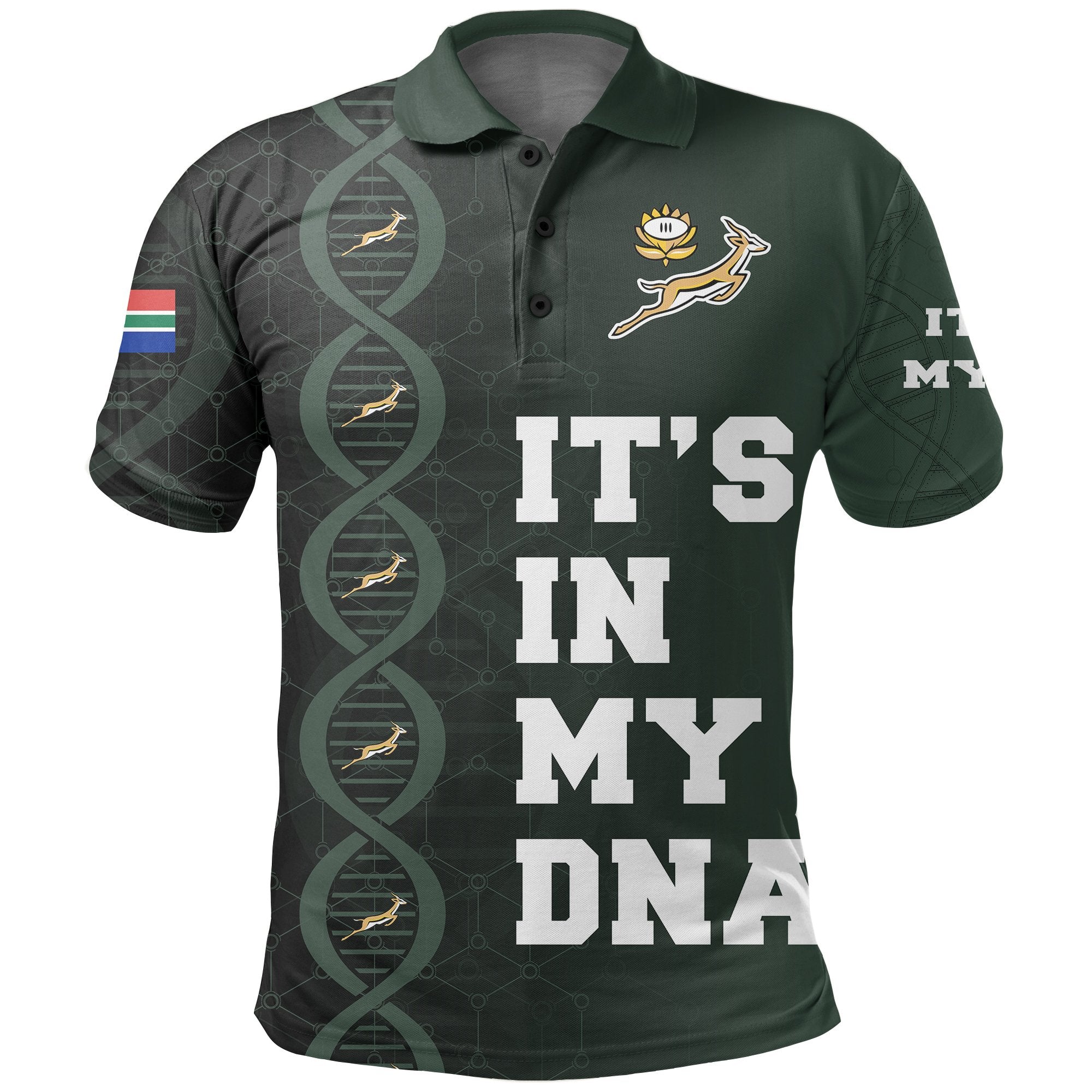 South Africa Springboks DNA Polo Shirt - Vibe Hoodie Shop