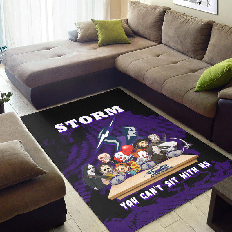 Melbourne Storm Area Rug You Cant Sit With Us Horror Movies Characters - Vibe Hoodie Shop