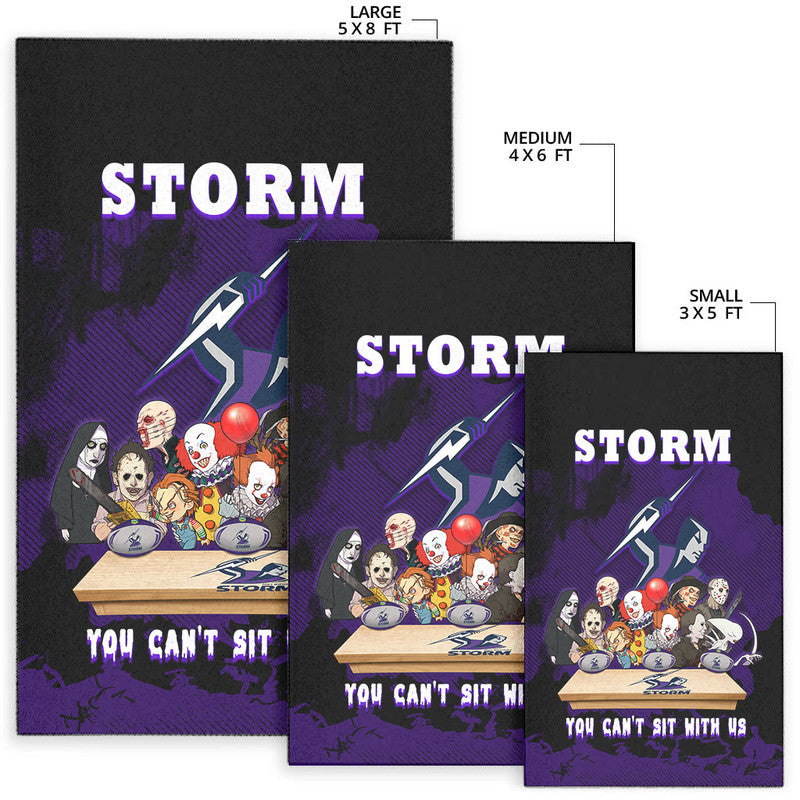 Melbourne Storm Area Rug You Cant Sit With Us Horror Movies Characters - Vibe Hoodie Shop