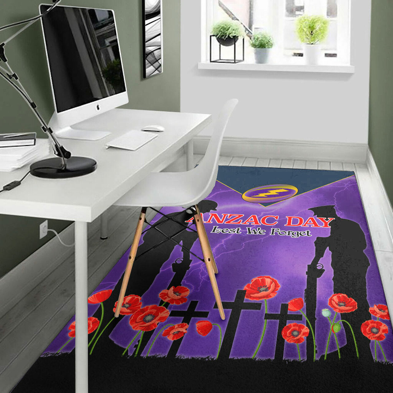 Storm Rugby Area Rug - Custom ANZAC Storms Sport Area Rug LT10 - Vibe Hoodie Shop