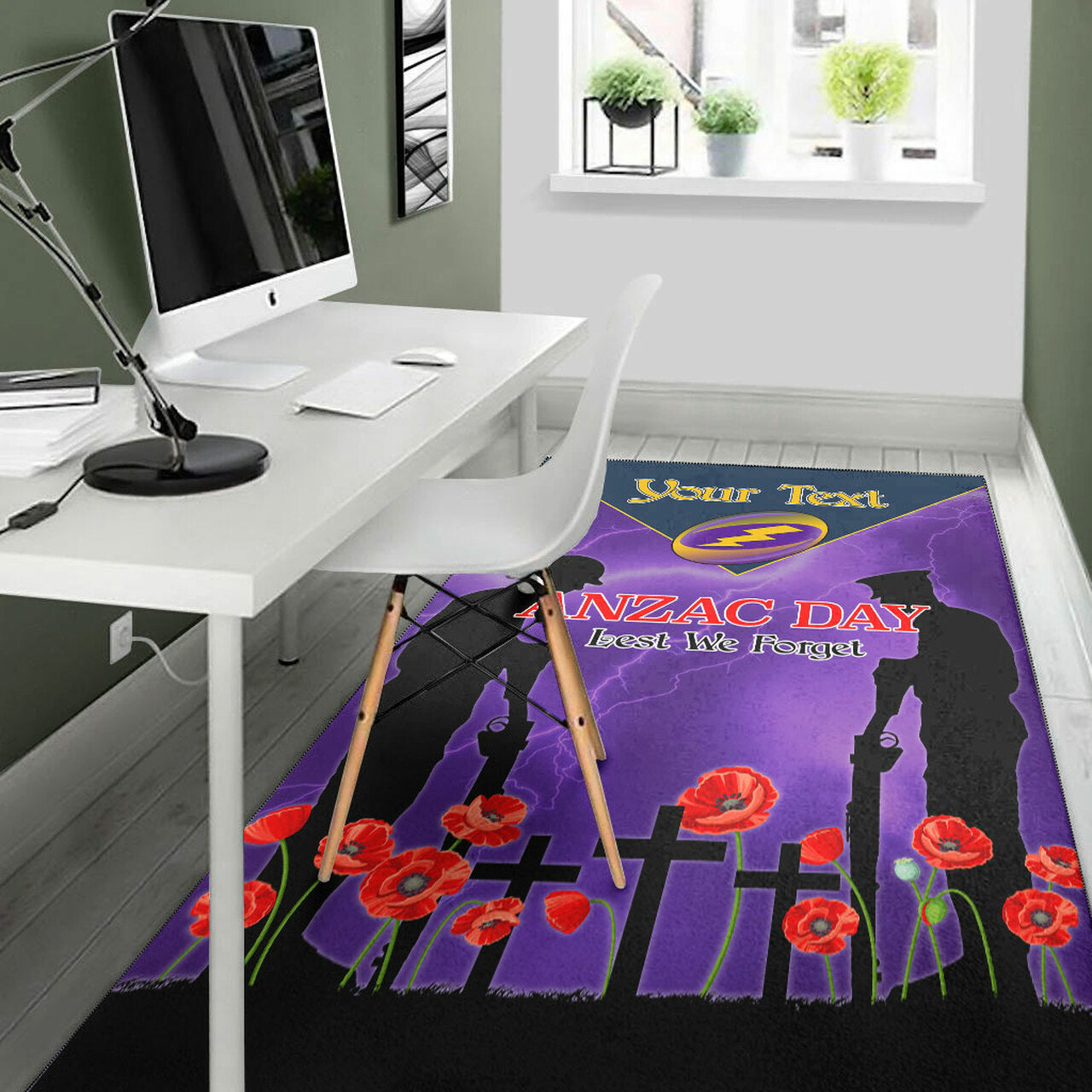 Storm Rugby Area Rug - Custom ANZAC Storms Sport Area Rug LT10 - Vibe Hoodie Shop