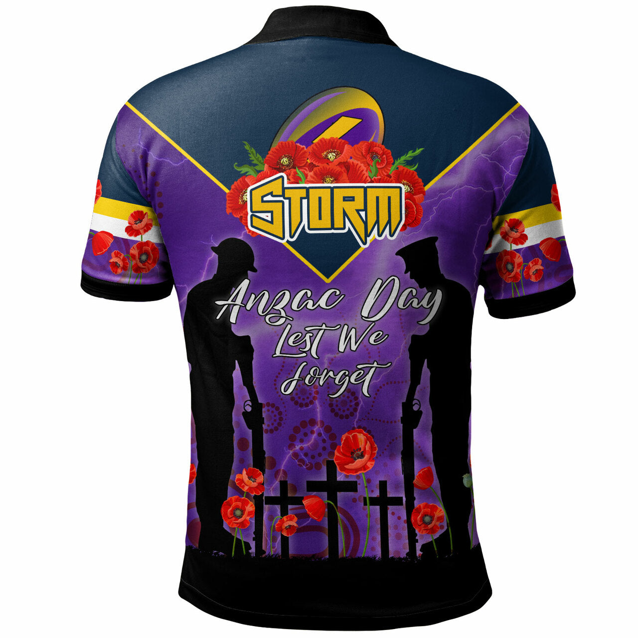 Storm Rugby Polo Shirt - Custom ANZAC Storms Sport Polo Shirt RLT13 - Vibe Hoodie Shop