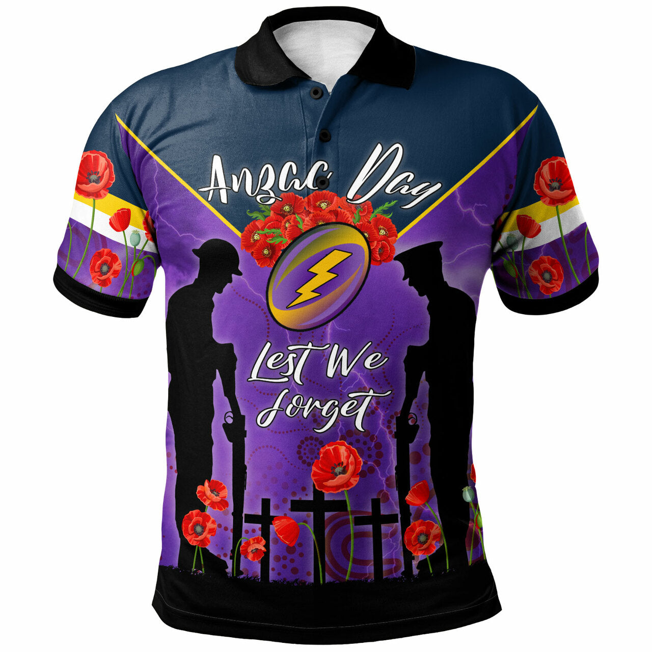 Storm Rugby Polo Shirt - Custom ANZAC Storms Sport Polo Shirt RLT13 - Vibe Hoodie Shop