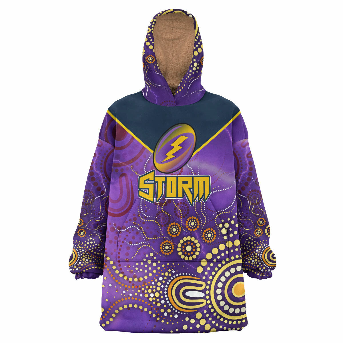 Storm Rugby Snug Hoodie - Custom Anzac Storms Sport Wearable Blanket Hoodie RLT14 - Vibe Hoodie Shop