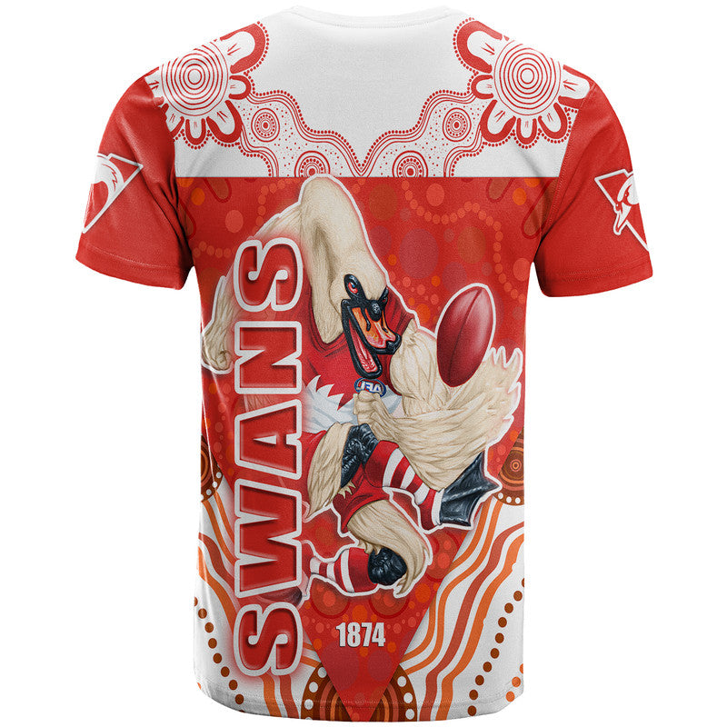 Sydney Swans Aboriginal Style T Shirt  LT9 - Vibe Hoodie Shop