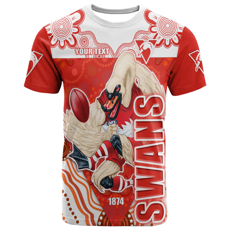 (Custom Personalised) Sydney Swans Aboriginal Style T Shirt  LT9 - Vibe Hoodie Shop
