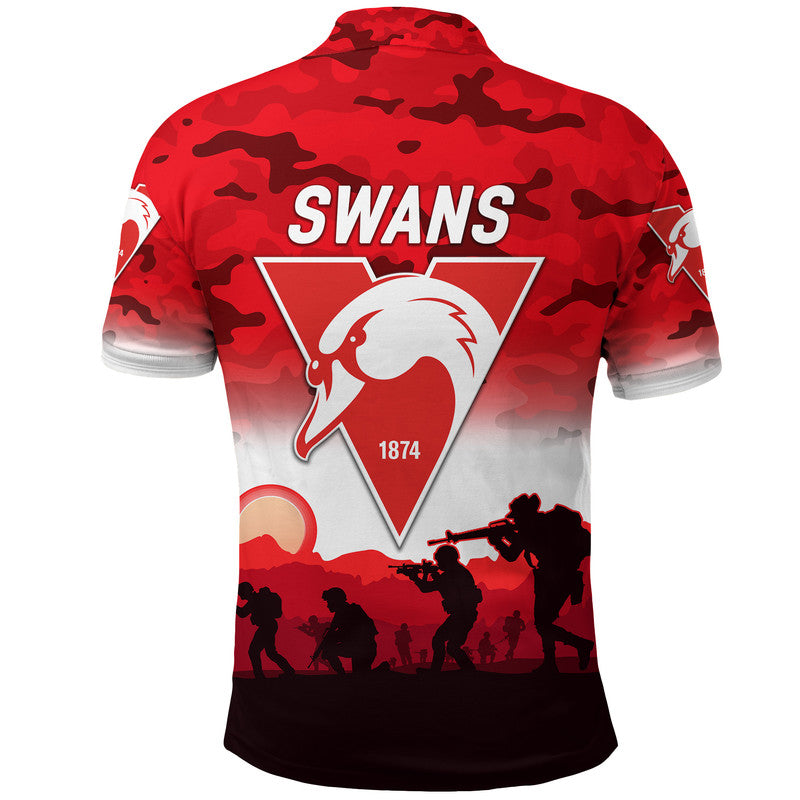 Sydney Swans ANZAC Polo Shirt Simple Style - Vibe Hoodie Shop