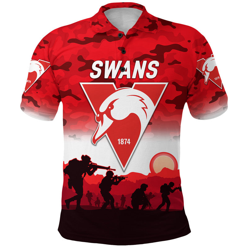 Sydney Swans ANZAC Polo Shirt Simple Style - Vibe Hoodie Shop