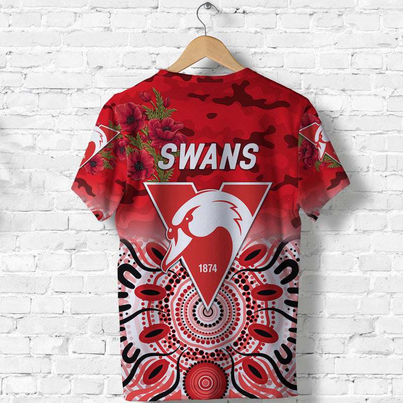 Sydney Swans ANZAC T shirt Indigenous Vibes - Vibe Hoodie Shop