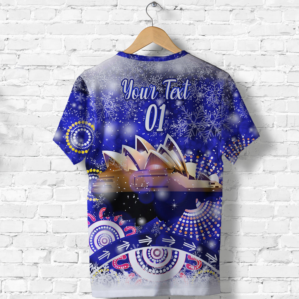 (Custom Personalised) Australian Sydney Opera House Christmas T shirt Original Style - Blue - Vibe Hoodie Shop