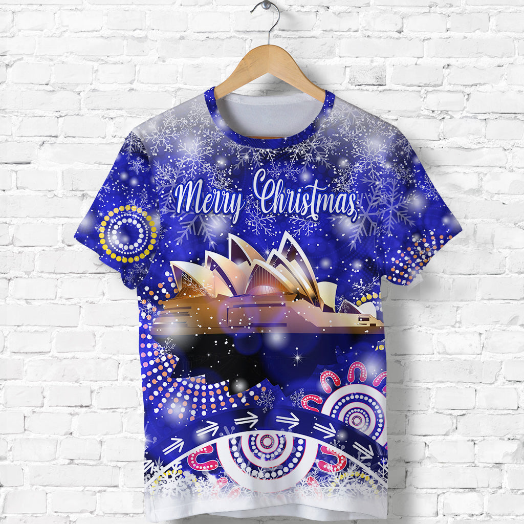 (Custom Personalised) Australian Sydney Opera House Christmas T shirt Original Style - Blue - Vibe Hoodie Shop