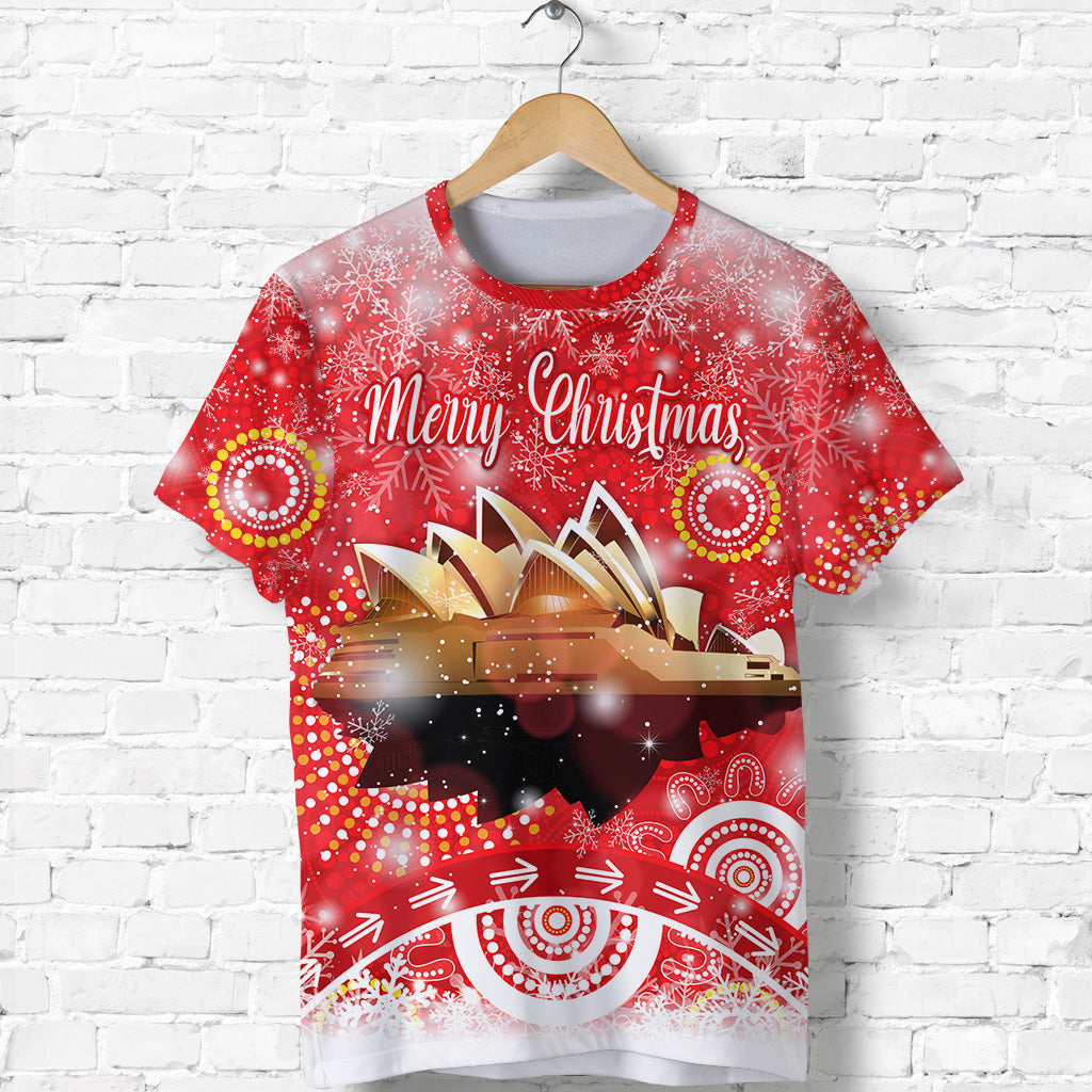 (Custom Personalised) Australia Sydney Opera House Christmas T shirt Original Style - Red - Vibe Hoodie Shop