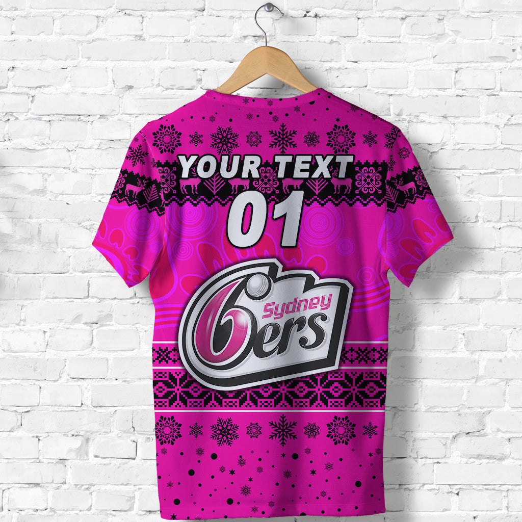 (Custom Personalised) Sydney Sixers T shirt Christmas Simple Style - Vibe Hoodie Shop