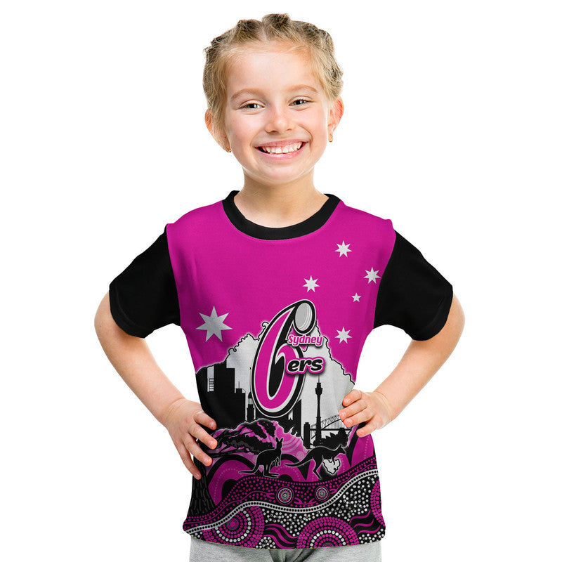 (Custom Personalised And Number) Happy Australia Day- Sydney Sixers T Shirt - Vibe Hoodie Shop