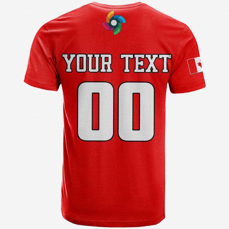 (Custom Personalised And Number) Baseball 2023 Canada T Shirt Red Style - Vibe Hoodie Shop