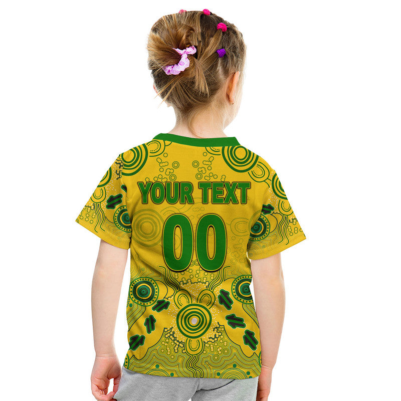 (Custom Personalised And Number) Australia Soccer Socceroos T Shirt Aboriginal Style - Vibe Hoodie Shop