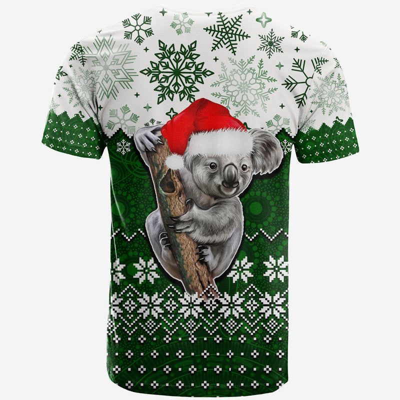 Aboriginal Christmas 2022 Koala T Shirt Green Style - Vibe Hoodie Shop