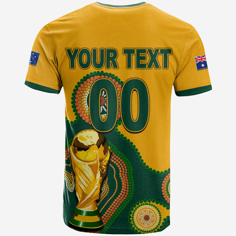 (Custom Personalised And Number) Australia Soccer Socceroos T Shirt World Cup 2022 - Vibe Hoodie Shop