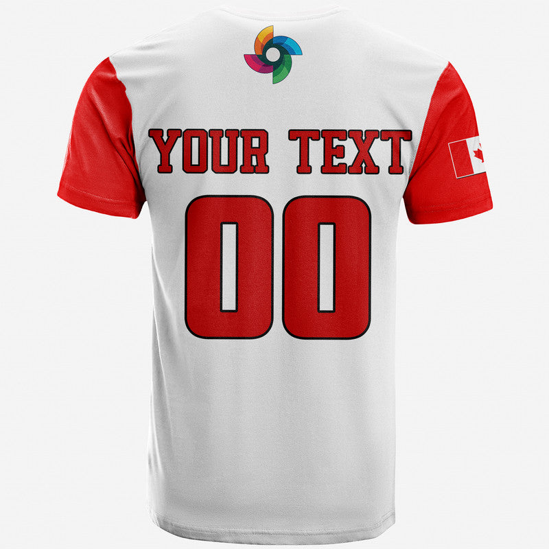 (Custom Personalised And Number) Baseball 2023 Canada T Shirt White Style - Vibe Hoodie Shop
