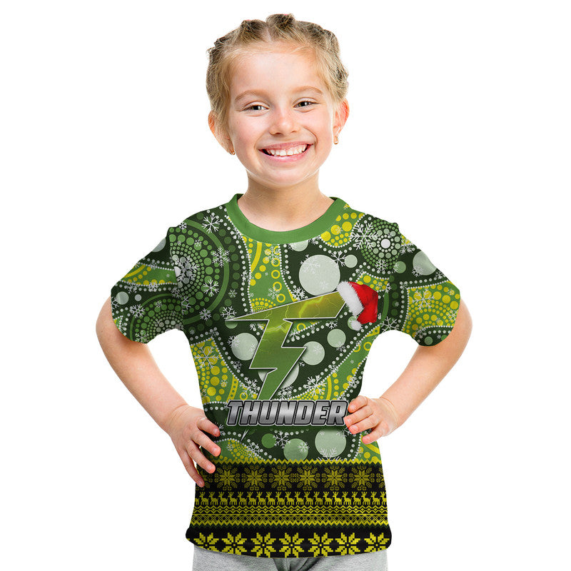 Sydney Thunder Christmas Mix Aboriginal T Shirt - Vibe Hoodie Shop