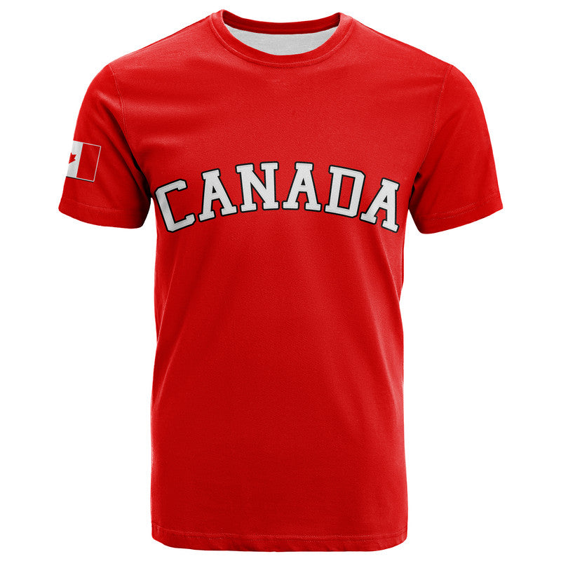 (Custom Personalised And Number) Baseball 2023 Canada T Shirt Red Style - Vibe Hoodie Shop