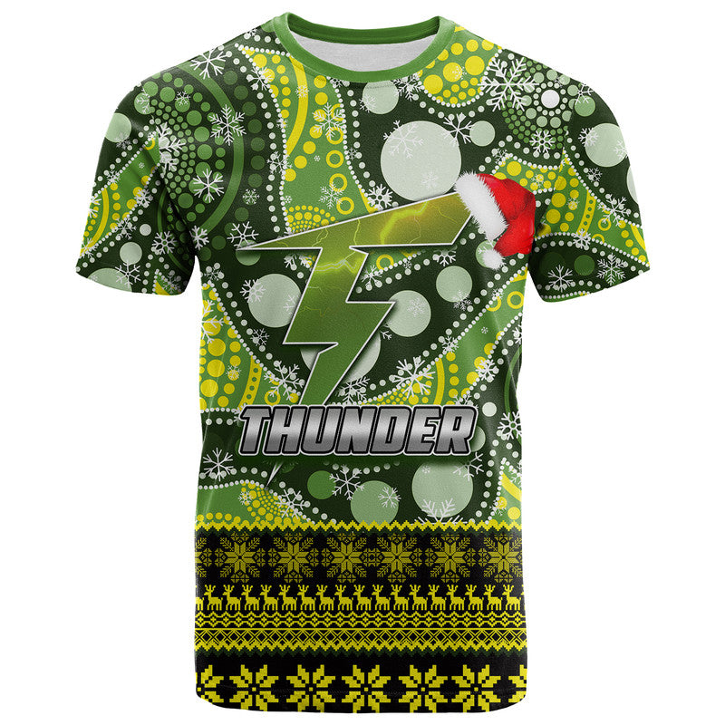 Sydney Thunder Christmas Mix Aboriginal T Shirt - Vibe Hoodie Shop