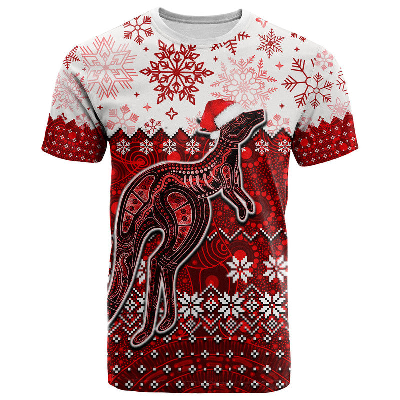 Aboriginal Christmas 2022 Kangaroo T Shirt Red Style - Vibe Hoodie Shop