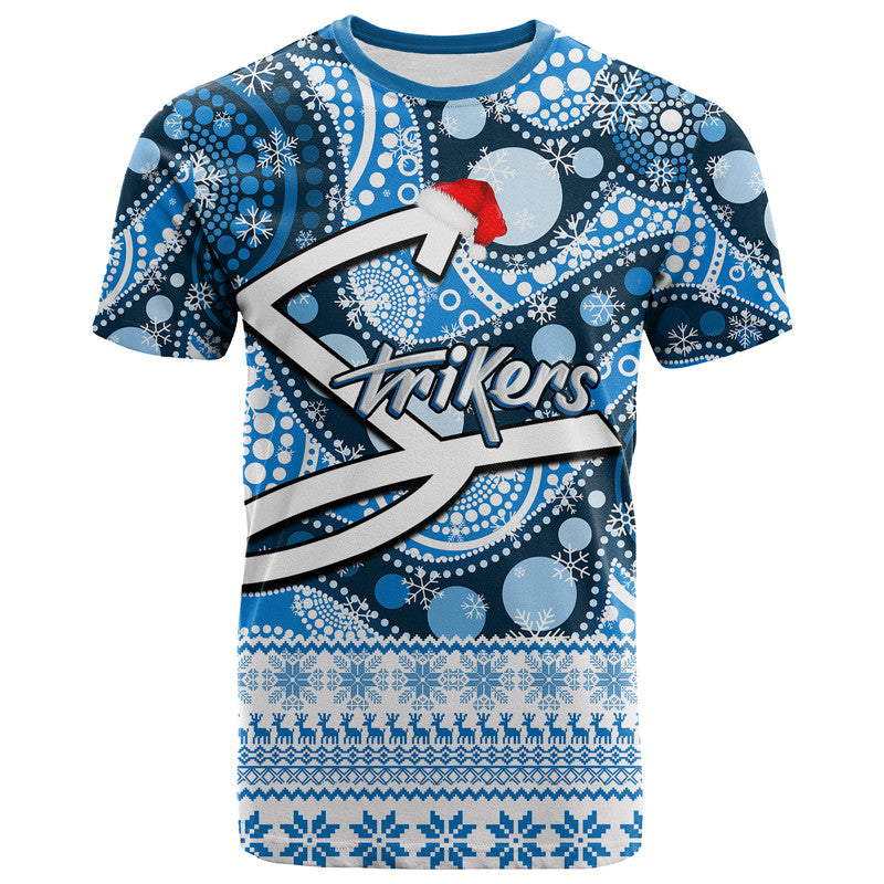 Adelaide Strikers Christmas Mix Aboriginal T Shirt - Vibe Hoodie Shop