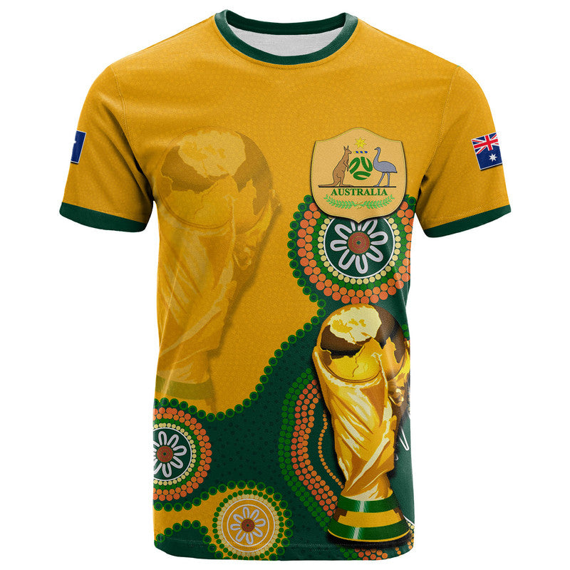 (Custom Personalised And Number) Australia Soccer Socceroos T Shirt World Cup 2022 - Vibe Hoodie Shop