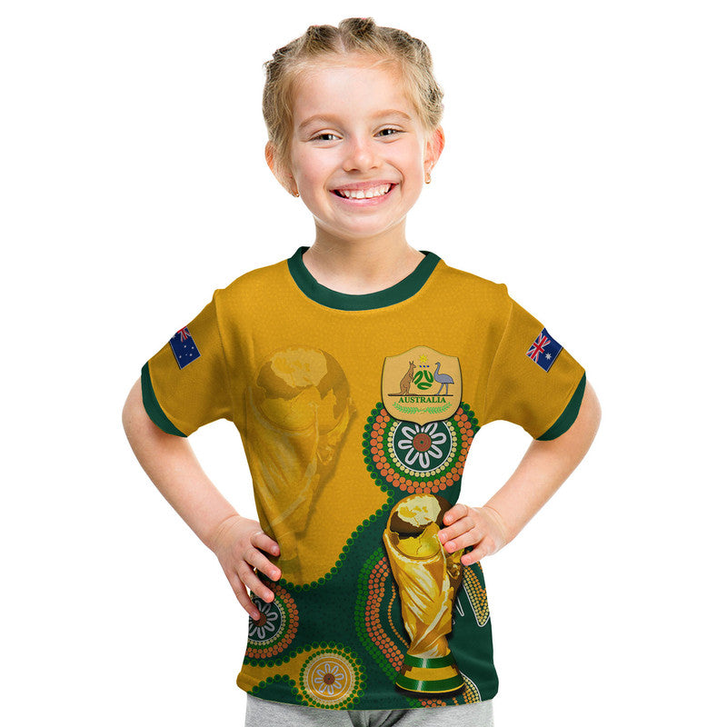 (Custom Personalised And Number) Australia Soccer Socceroos T Shirt World Cup 2022 - Vibe Hoodie Shop