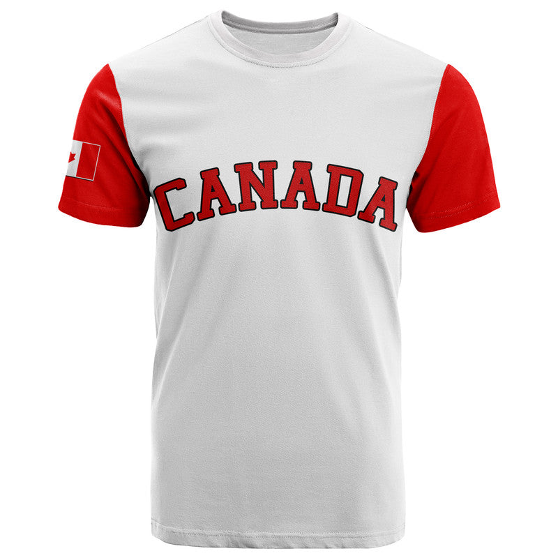 (Custom Personalised And Number) Baseball 2023 Canada T Shirt White Style - Vibe Hoodie Shop