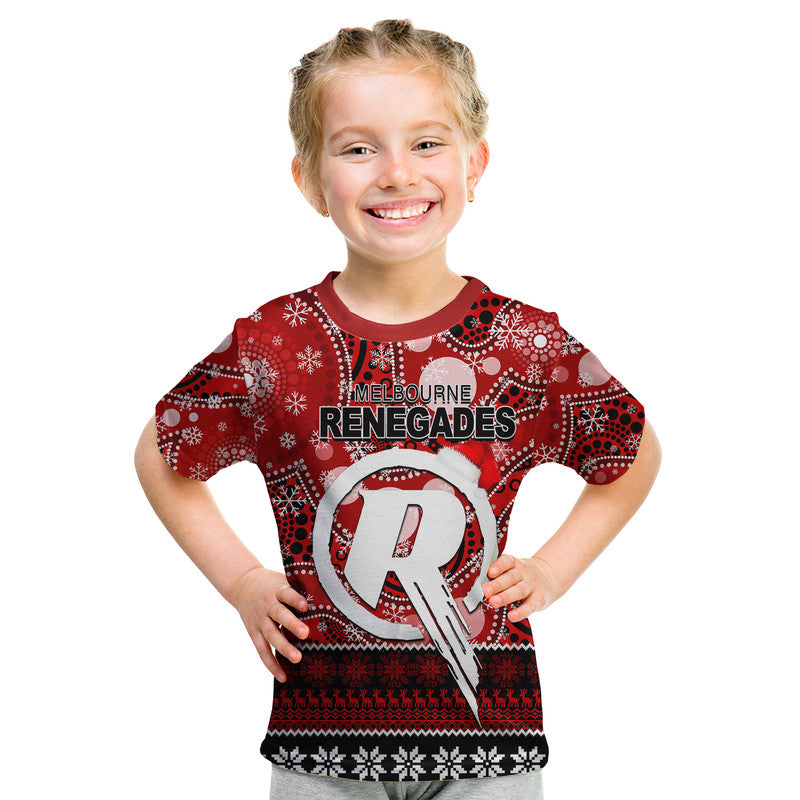 Melbourne Renegades Christmas Mix Aboriginal T Shirt - Vibe Hoodie Shop