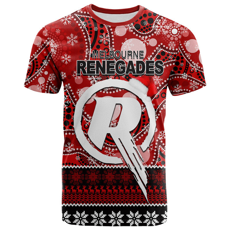Melbourne Renegades Christmas Mix Aboriginal T Shirt - Vibe Hoodie Shop