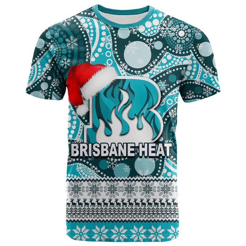 Brisbane Heat Christmas Mix Aboriginal T Shirt - Vibe Hoodie Shop