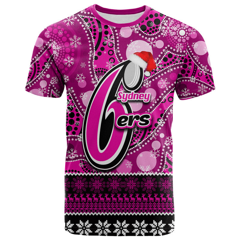Sydney Sixers Christmas Mix Aboriginal T Shirt - Vibe Hoodie Shop