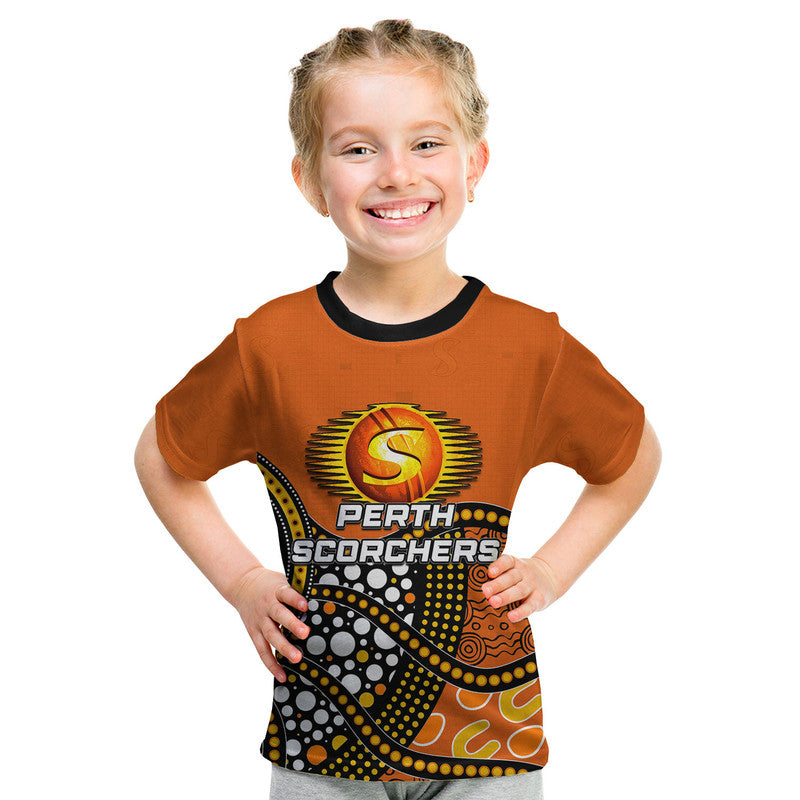 (Custom Personalised) Perth Scorchers T Shirt Aboriginla Mix Patterns Jersey - Vibe Hoodie Shop