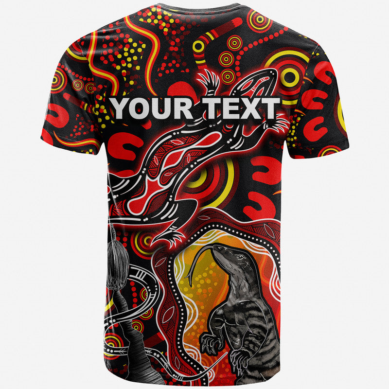 (Custom Personalised) Aboriginal Lizard T Shirt Red Color - Vibe Hoodie Shop